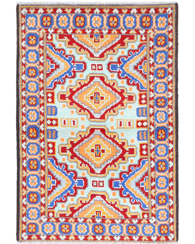 Revival 2' 7" X 4' 0" Hand Knotted Wool Rug 2' 7" X 4' 0" (79 X 122) / Blue / Wool