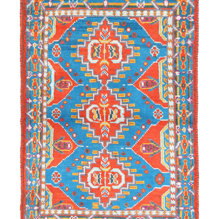 Revival 2' 8" X 3' 11" Hand Knotted Wool Rug 2' 8" X 3' 11" (81 X 119) / Rust / Wool