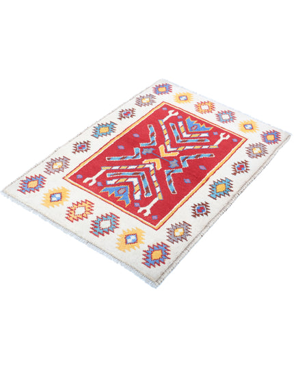 Revival 2' 6" X 3' 10" Hand Knotted Wool Rug 2' 6" X 3' 10" (76 X 117) / Red / Wool