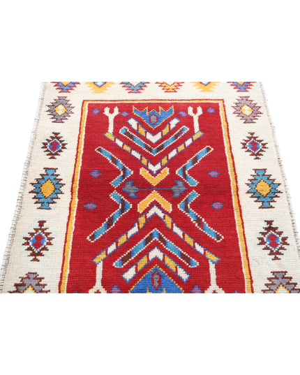 Revival 2' 6" X 3' 10" Hand Knotted Wool Rug 2' 6" X 3' 10" (76 X 117) / Red / Wool