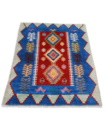 Revival 2' 8" X 3' 10" Hand Knotted Wool Rug 2' 8" X 3' 10" (81 X 117) / Red / Wool