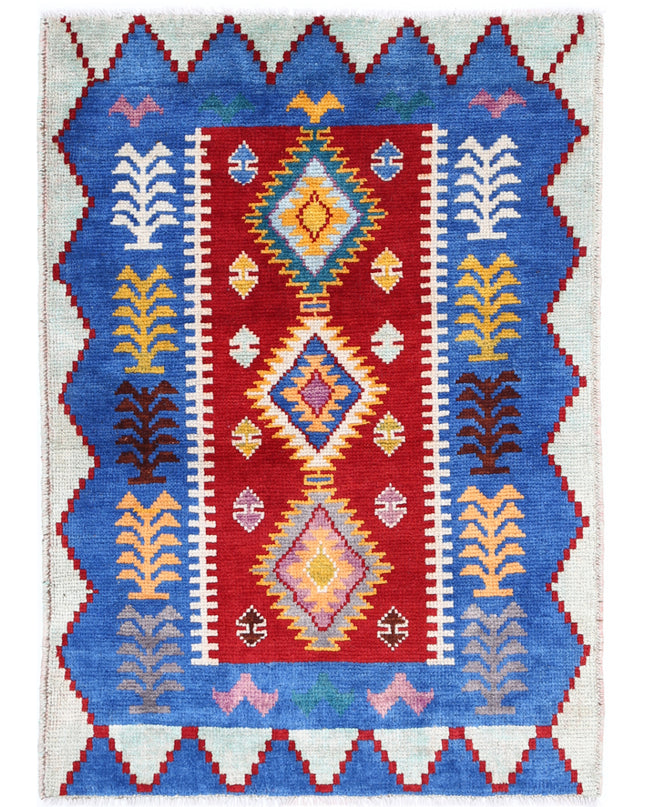 Revival 2' 8" X 3' 10" Hand Knotted Wool Rug 2' 8" X 3' 10" (81 X 117) / Red / Wool