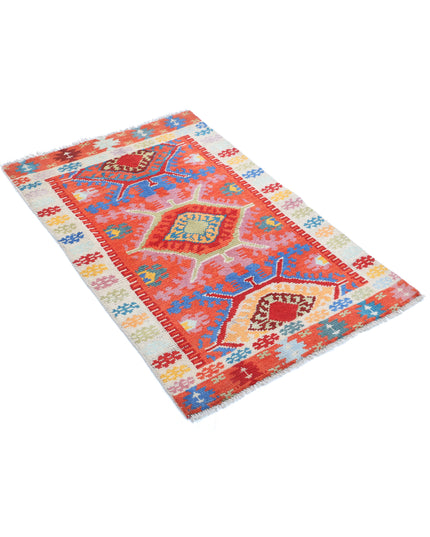 Revival 2' 7" X 3' 11" Hand Knotted Wool Rug 2' 7" X 3' 11" (79 X 119) / Rust / Wool