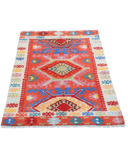 Revival 2' 7" X 3' 11" Hand Knotted Wool Rug 2' 7" X 3' 11" (79 X 119) / Rust / Wool