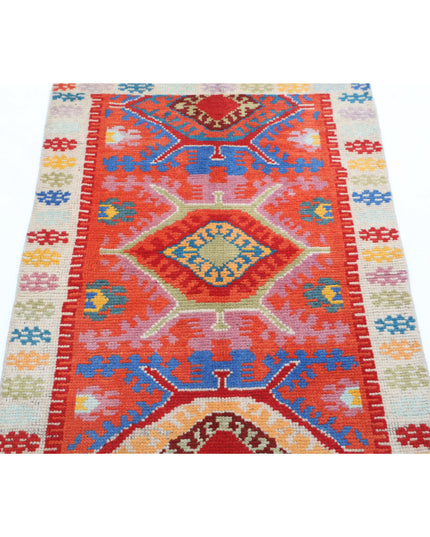 Revival 2' 7" X 3' 11" Hand Knotted Wool Rug 2' 7" X 3' 11" (79 X 119) / Rust / Wool