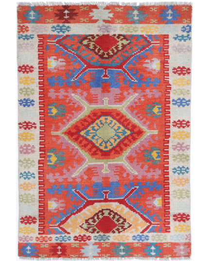 Revival 2' 7" X 3' 11" Hand Knotted Wool Rug 2' 7" X 3' 11" (79 X 119) / Rust / Wool