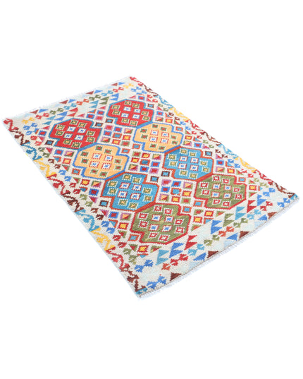 Revival 2' 7" X 3' 10" Hand Knotted Wool Rug 2' 7" X 3' 10" (79 X 117) / Ivory / Wool