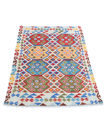 Revival 2' 7" X 3' 10" Hand Knotted Wool Rug 2' 7" X 3' 10" (79 X 117) / Ivory / Wool