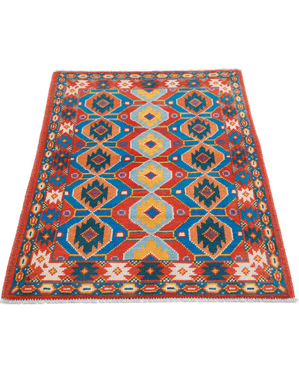 Revival 2' 9" X 4' 0" Hand Knotted Wool Rug 2' 9" X 4' 0" (84 X 122) / Rust / Wool