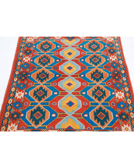 Revival 2' 9" X 4' 0" Hand Knotted Wool Rug 2' 9" X 4' 0" (84 X 122) / Rust / Wool