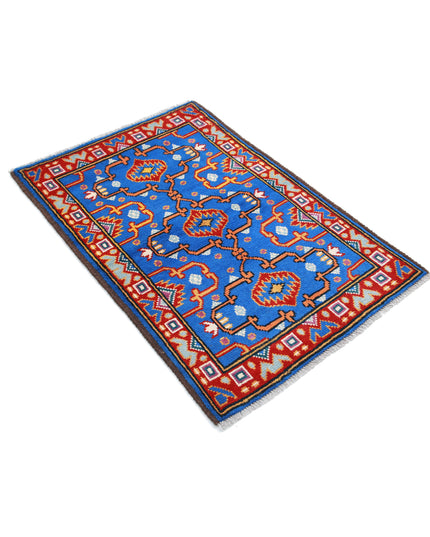 Revival 2' 8" X 4' 1" Hand Knotted Wool Rug 2' 8" X 4' 1" (81 X 124) / Blue / Wool