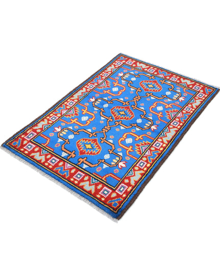 Revival 2' 8" X 4' 1" Hand Knotted Wool Rug 2' 8" X 4' 1" (81 X 124) / Blue / Wool