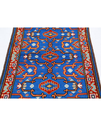 Revival 2' 8" X 4' 1" Hand Knotted Wool Rug 2' 8" X 4' 1" (81 X 124) / Blue / Wool