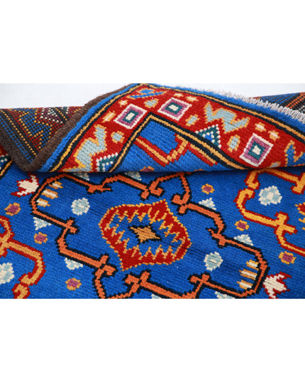 Revival 2' 8" X 4' 1" Hand Knotted Wool Rug 2' 8" X 4' 1" (81 X 124) / Blue / Wool