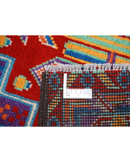 Revival 3' 4" X 5' 0" Hand Knotted Wool Rug 3' 4" X 5' 0" (101 X 152) / Purple / Wool