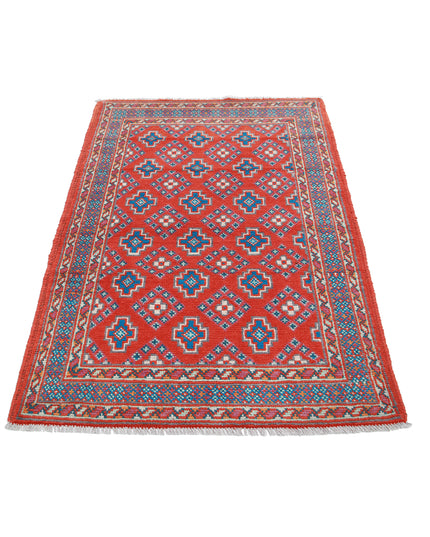 Revival 3' 3" X 5' 6" Hand Knotted Wool Rug 3' 3" X 5' 6" (99 X 168) / Rust / Wool