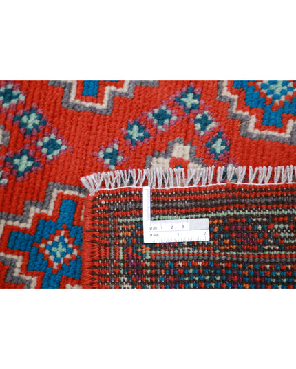 Revival 3' 3" X 5' 6" Hand Knotted Wool Rug 3' 3" X 5' 6" (99 X 168) / Rust / Wool