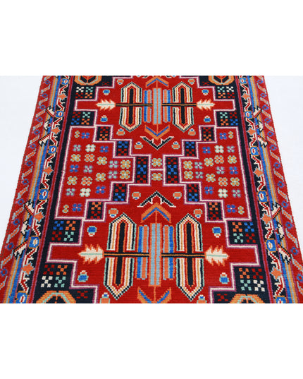 Revival 3' 3" X 4' 11" Hand Knotted Wool Rug 3' 3" X 4' 11" (99 X 150) / Black / Wool