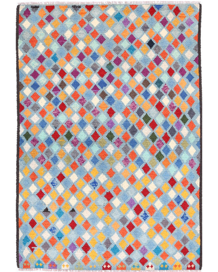 Revival 3' 4" X 4' 11" Hand Knotted Wool Rug 3' 4" X 4' 11" (101 X 150) / Multi / Wool