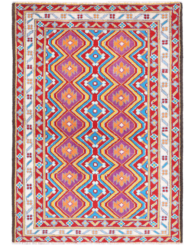 Revival 3' 3" X 4' 11" Hand Knotted Wool Rug 3' 3" X 4' 11" (99 X 150) / Multi / Wool