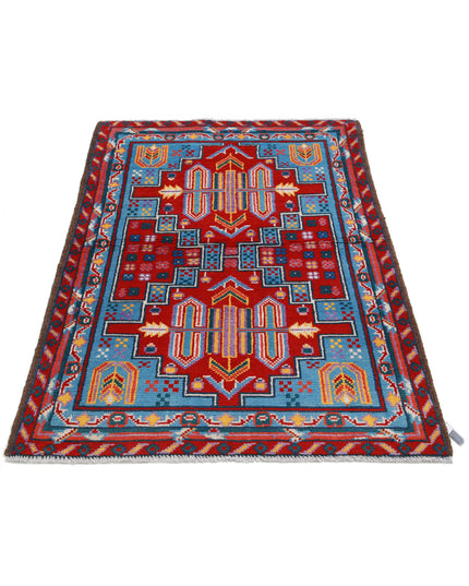 Revival 3' 3" X 4' 11" Hand Knotted Wool Rug 3' 3" X 4' 11" (99 X 150) / Blue / Wool