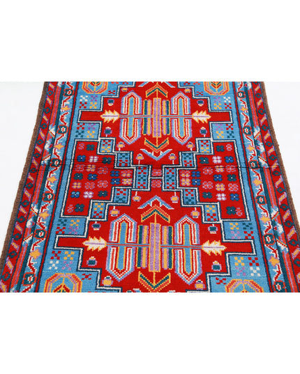 Revival 3' 3" X 4' 11" Hand Knotted Wool Rug 3' 3" X 4' 11" (99 X 150) / Blue / Wool