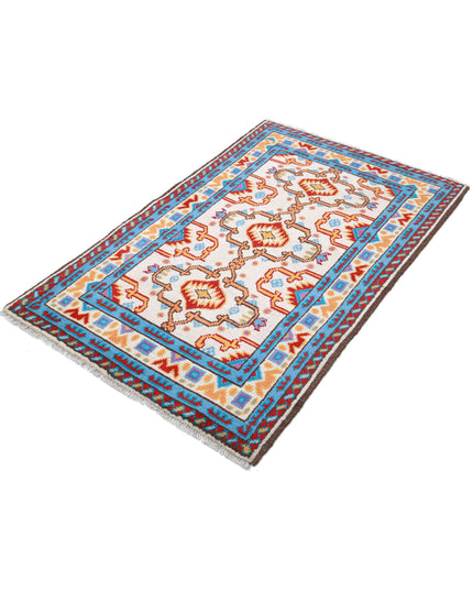 Revival 3' 2" X 5' 2" Hand Knotted Wool Rug 3' 2" X 5' 2" (97 X 158) / Ivory / Wool