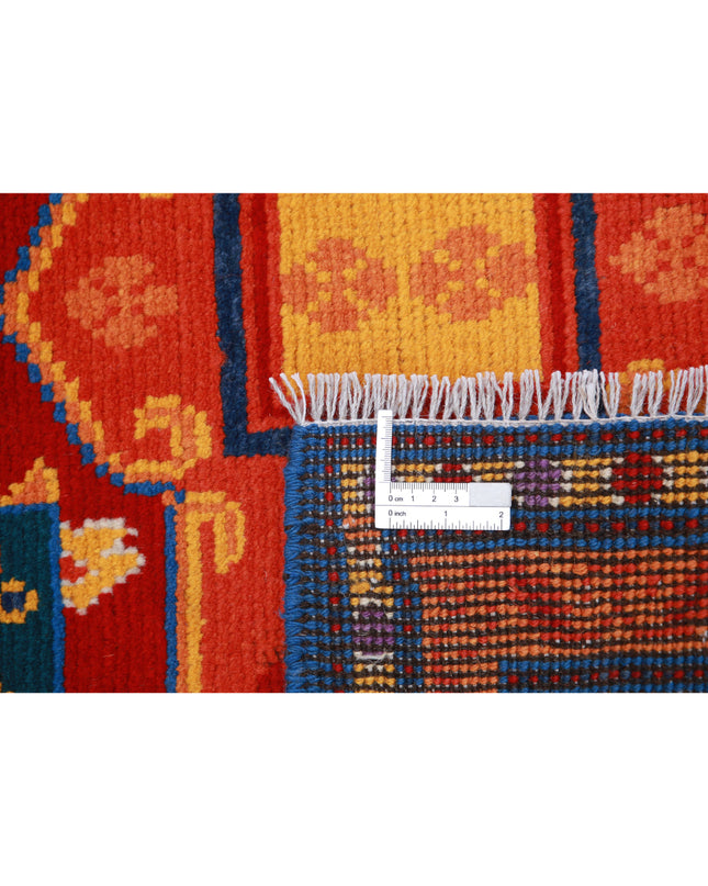 Revival 3' 3" X 4' 10" Hand Knotted Wool Rug 3' 3" X 4' 10" (99 X 147) / Red / Wool