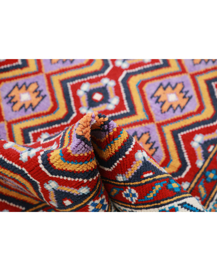 Revival 3' 3" X 4' 10" Hand Knotted Wool Rug 3' 3" X 4' 10" (99 X 147) / Red / Wool