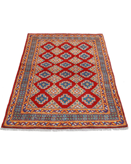 Revival 3' 3" X 4' 11" Hand Knotted Wool Rug 3' 3" X 4' 11" (99 X 150) / Red / Wool