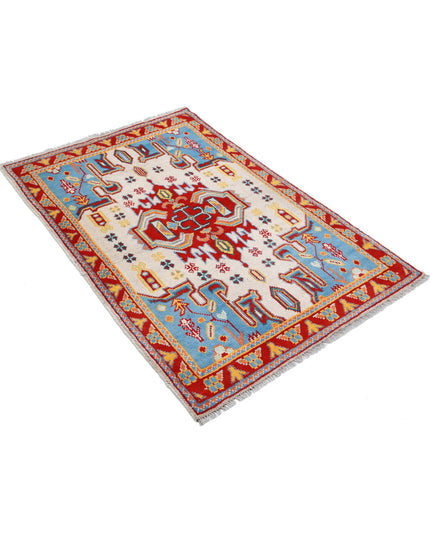 Revival 3' 3" X 5' 0" Hand Knotted Wool Rug 3' 3" X 5' 0" (99 X 152) / Ivory / Wool