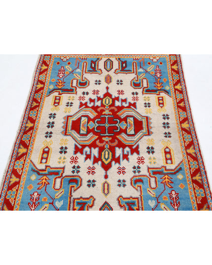 Revival 3' 3" X 5' 0" Hand Knotted Wool Rug 3' 3" X 5' 0" (99 X 152) / Ivory / Wool