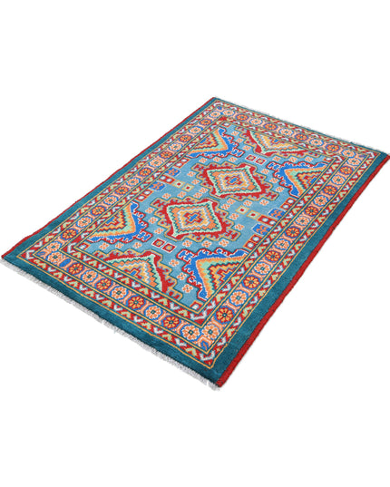 Revival 3' 3" X 4' 10" Hand Knotted Wool Rug 3' 3" X 4' 10" (99 X 147) / Blue / Wool