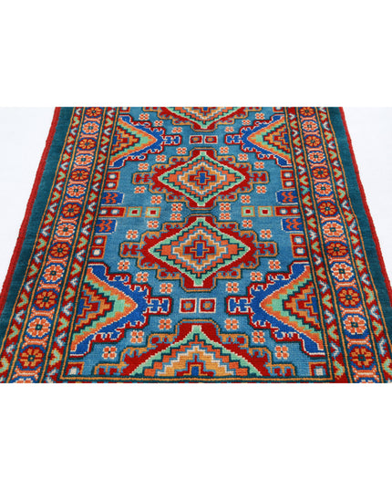 Revival 3' 3" X 4' 10" Hand Knotted Wool Rug 3' 3" X 4' 10" (99 X 147) / Blue / Wool