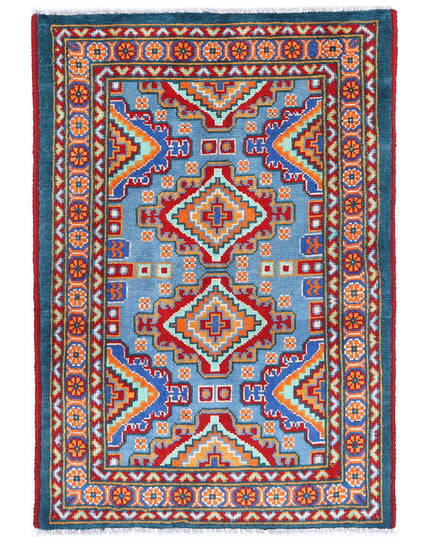 Revival 3' 3" X 4' 10" Hand Knotted Wool Rug 3' 3" X 4' 10" (99 X 147) / Blue / Wool
