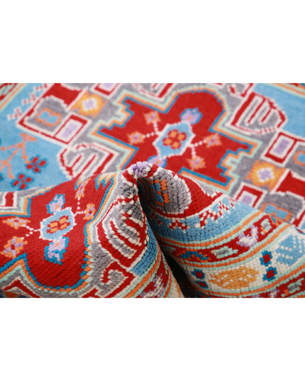 Revival 3' 5" X 4' 11" Hand Knotted Wool Rug 3' 5" X 4' 11" (104 X 150) / Blue / Wool