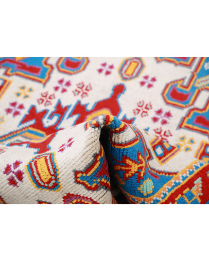 Revival 3' 5" X 5' 2" Hand Knotted Wool Rug 3' 5" X 5' 2" (104 X 158) / Ivory / Wool