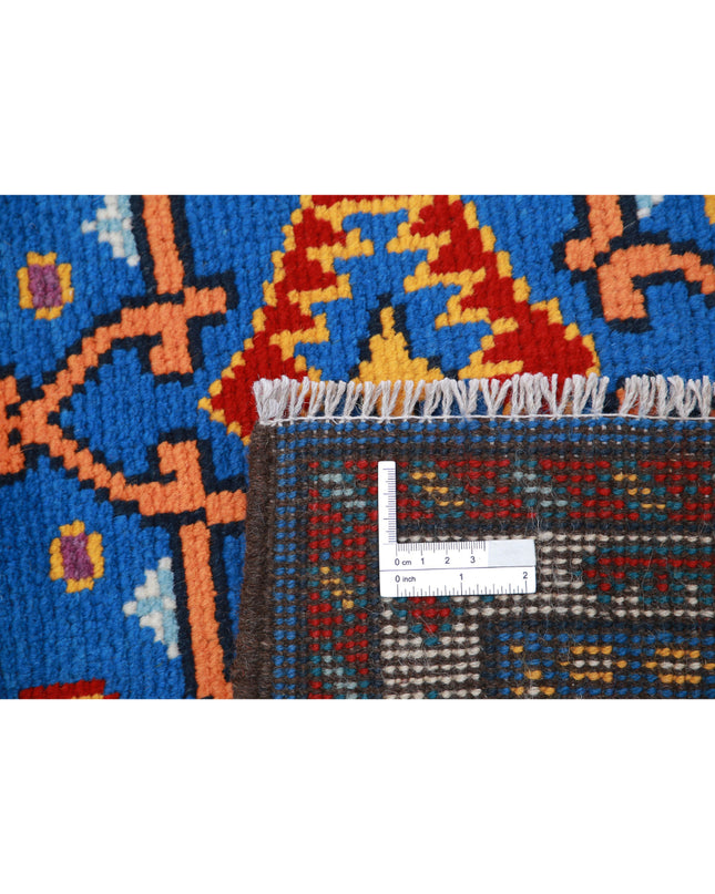 Revival 3' 4" X 4' 11" Hand Knotted Wool Rug 3' 4" X 4' 11" (101 X 150) / Blue / Wool