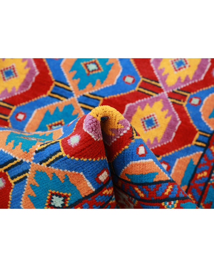 Revival 3' 2" X 4' 10" Hand Knotted Wool Rug 3' 2" X 4' 10" (97 X 147) / Red / Wool