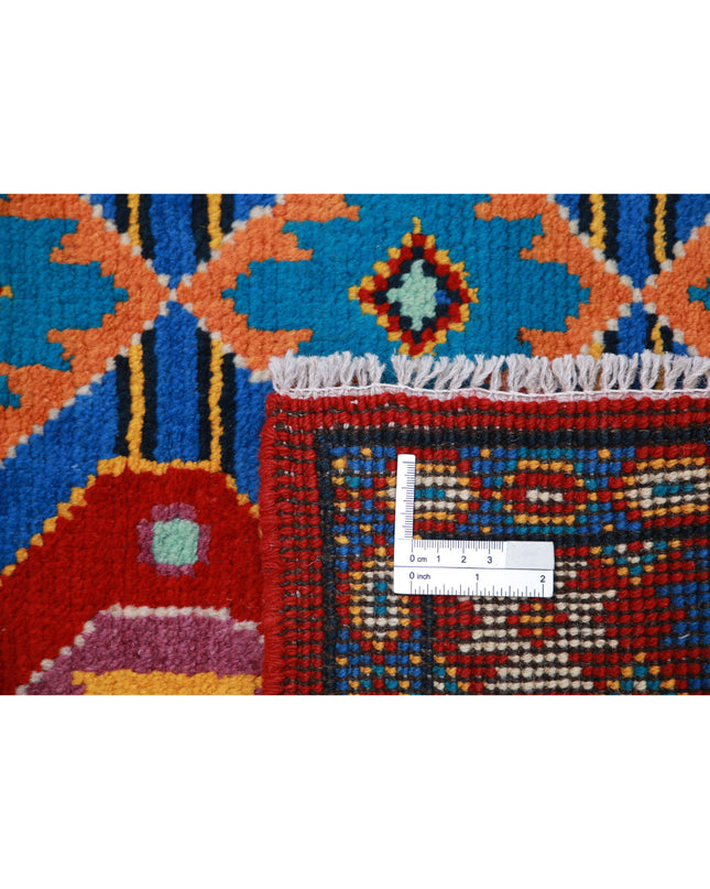 Revival 3' 2" X 4' 10" Hand Knotted Wool Rug 3' 2" X 4' 10" (97 X 147) / Red / Wool