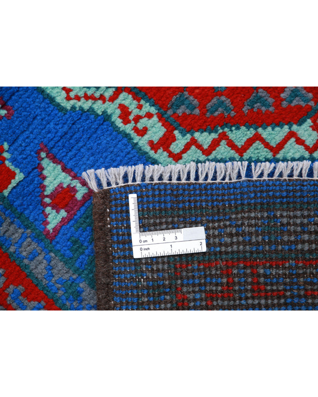 Revival 3' 6" X 4' 10" Hand Knotted Wool Rug 3' 6" X 4' 10" (107 X 147) / Blue / Wool