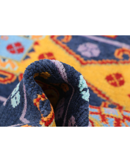 Revival 4' 4" X 5' 10" Hand Knotted Wool Rug 4' 4" X 5' 10" (132 X 178) / Blue / Wool