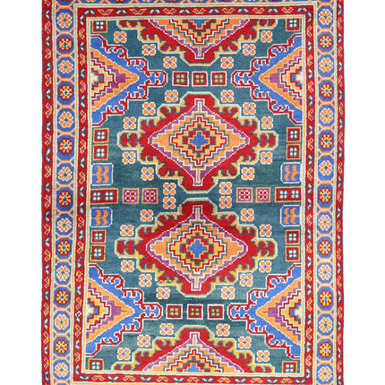 Revival 3' 10" X 5' 11" Hand Knotted Wool Rug 3' 10" X 5' 11" (117 X 180) / Green / Wool