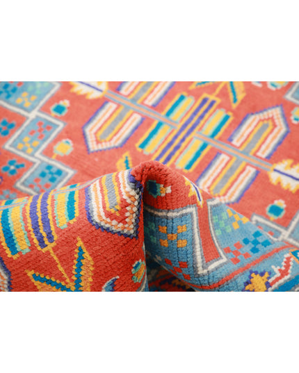 Revival 3' 4" X 4' 10" Hand Knotted Wool Rug 3' 4" X 4' 10" (101 X 147) / Rust / Wool