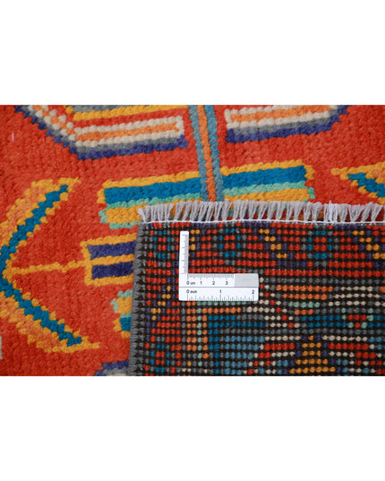 Revival 3' 4" X 4' 10" Hand Knotted Wool Rug 3' 4" X 4' 10" (101 X 147) / Rust / Wool