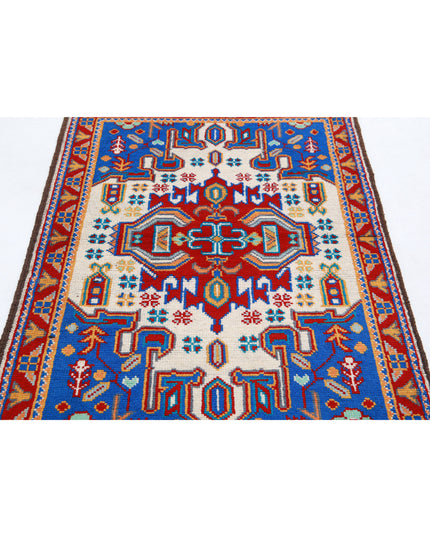 Revival 3' 3" X 4' 8" Hand Knotted Wool Rug 3' 3" X 4' 8" (99 X 142) / Ivory / Wool