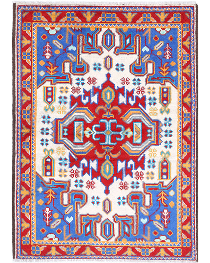 Revival 3' 3" X 4' 8" Hand Knotted Wool Rug 3' 3" X 4' 8" (99 X 142) / Ivory / Wool