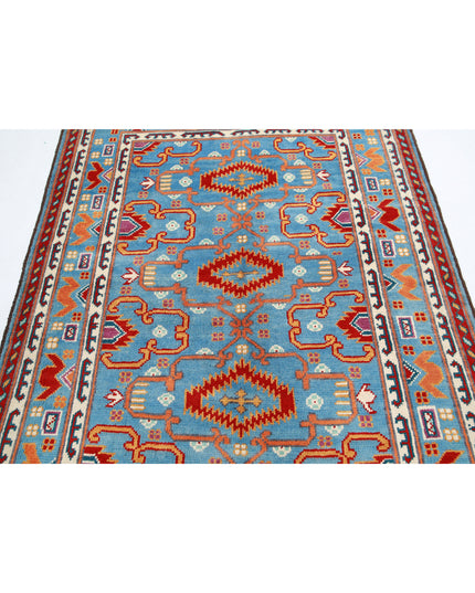Revival 5' 1" X 6' 6" Hand Knotted Wool Rug 5' 1" X 6' 6" (155 X 198) / Blue / Wool