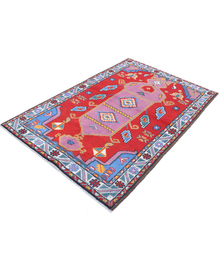 Revival 4' 0" X 6' 0" Hand Knotted Wool Rug 4' 0" X 6' 0" (122 X 183) / Red / Wool