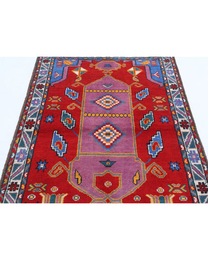 Revival 4' 0" X 6' 0" Hand Knotted Wool Rug 4' 0" X 6' 0" (122 X 183) / Red / Wool